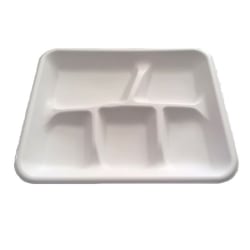 Empress Earth Mineral Filled Polypropylene School Trays, 10-7/8"H x 17-9/16"W x 9-1/2"D, White, 125 Trays Per Pack, Case Of 4 Packs