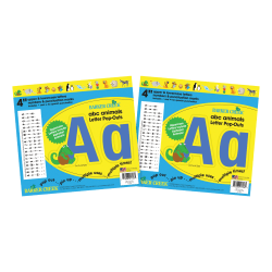 Barker Creek Letter Pop-Outs, 4", ABC Animals, Pack Of 386