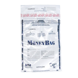 PM™ Company Clear Disposable Plastic Deposit Bags, 9" x 12", Pack Of 100