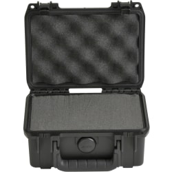 SKB iSeries Injection-Molded Mil-Standard Waterproof Case With Cubed Foam, 7-1/2"H x 5"W x 3-1/4"D, Black