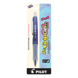 Pilot® Dr. Grip™ Gel Rollerball Pen, Fine Point, 0.7 mm, Ultraviolet Barrel, Black Ink