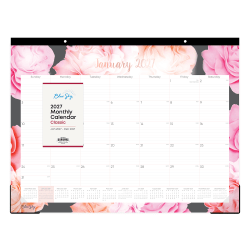 2027 Blue Sky Joselyn Monthly Desk Pad Planning Calendar, 22x17, 0%, Joselyn Theme, Jan-Dec, RY27
