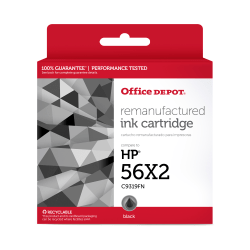 Office Depot® Brand Remanufactured Black Ink Cartridge Replacement For HP 56, Pack Of 2, C56-2