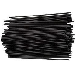 Goldmax Wrapped Paper Straws, 8", Black, Case Of 600 Straws