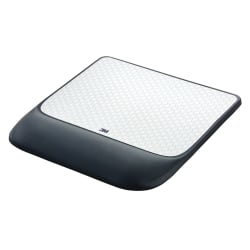 3M™ Precise™ Mouse Pad With Gel Wrist Rest, Gray/Black