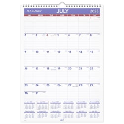 2023-2024 AT-A-GLANCE® Academic Monthly Wall Calendar, 12" x 17", July 2023 to June 2024, PMA228