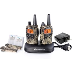 Midland X-TALKER T75VP3 Two-Way Radio - 36 Radio Channels - Upto 200640 ft - 121 Total Privacy Codes - Auto Squelch, Keypad Lock, Silent Operation, Low Battery Indicator, Hands-free - Water Resistant - AA - Alkaline - Camo, Mossy Oak