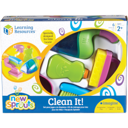 Learning Resources New Sprouts Clean It! Set, 7-1/4" x 3-1/2"
