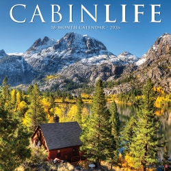 2026 Willow Creek Press Art & Design Monthly Wall Calendar, 12" x 12", CabinLife, January To December, 50460