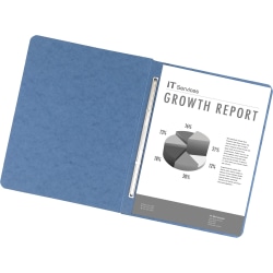 Office Depot® Brand Pressboard Report Covers With Fasteners, 50% Recycled, Light Blue, Pack Of 5