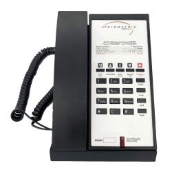 TeleMatrix 3500 Series Corded Phone, With 5 Guest Keys, Black, 35A110N5D