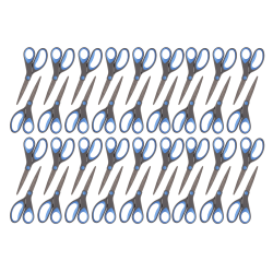 Office Depot® Brand Titanium Coated Scissors, 8", Straight, Dark Gray/Blue, Pack Of 36 Scissors