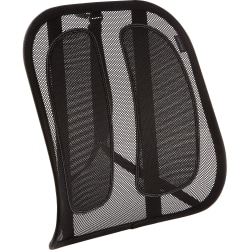 Fellowes Office Suites™ Mesh Back Support - Strap Mount - Black - Mesh Fabric - 1 Each