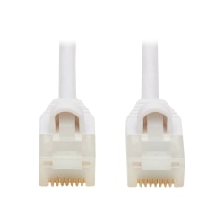 Tripp Lite Safe-IT Cat6a Ethernet Cable Antibacterial Snagless Slim M/M 2ft  - 10 Gbit/s - Gold Plated Contact - 28 AWG - White