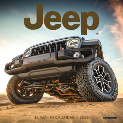2026 Willow Creek Press Monthly Mini Wall Calendar, 7" x 7", Jeep, January To December, 53645
