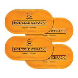 AllSett Health® Reusable Hot And Cold Gel Packs For Injuries, 5-1/2" x 10", Orange, Pack Of 4 Gel Packs