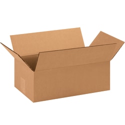 Partners Brand Corrugated Boxes, 5"H x 8"W x 14"D, 15% Recycled, Kraft, Bundle Of 25