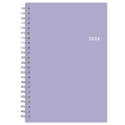 2024 Blue Sky™ Leeya Weekly/Monthly Planning Calendar, 5" x 8", Lavender, January to December