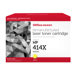 Office Depot® Brand Remanufactured High-Yield Yellow Toner Cartridge Replacement For HP 414X, OD414XY