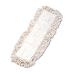 Boardwalk Industrial Cotton Dust Mop Head, 24" x 5", White