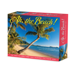 2026 Willow Creek Press Page-A-Day Daily Desk Calendar, 6-1/4" x 5-1/2", Ah, The Beach!, January To December, 53881