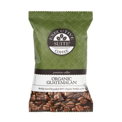 Executive Suite Coffee Single-Serve Coffee Packets, Certified Organic Guatemalan, Carton Of 24