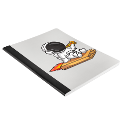 Eccolo Finale Composition Notebook, 7-1/2" x 9-3/4", 1 Subject, College Rule, 80 Sheets, Kitsch In Space