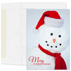 Custom Full-Color Holiday Cards With Envelopes, 7" x 5", Merry Hello, Box Of 25 Cards/Envelopes