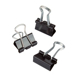 Office Depot® Brand Binder Clips, Mini, 9/16" Wide, 1/4" Capacity, Black, Pack Of 60
