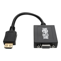 Tripp Lite HDMI to VGA with Audio Converter Cable Adapter for Ultrabook/Laptop/Desktop PC, (M/F), 6-in. (15.24 cm) - Adapter - TAA Compliant - HDMI male to HD-15 (VGA) female - 6 in - black - 1920 x 1200 (WUXGA) support