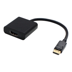 AddOn 5-Pack of DisplayPort 1.2 Male to HDMI 1.3 Female Black Adapters Which Requires DP++ For Resolution Up to 2560x1600 (WQXGA), DISPORT2HDMIADPT5PK