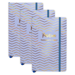 Pukka Pads Haze Journal, 8.2" x 5.11", College Ruled, 192 Pages, Blue, Pack Of 3