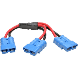 Eaton Tripp Lite Series 1ft Y Splitter Cable for select BatteryPacks 175A DC Connectors Blue 1' - Power splitter