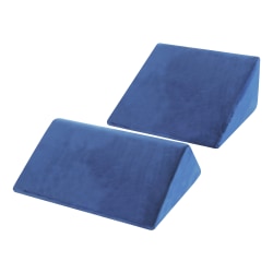 AllSett Health® Bamboo Rayon Cervical Neck Roll Memory Foam Pillows, 4"H x 4"W x 17"D, White, Pack Of 2 Pillows