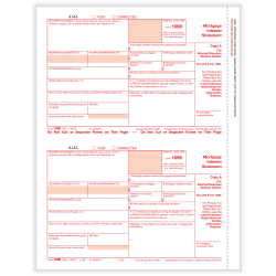 ComplyRight® 1098 Tax Forms, 2-Up, Federal Copy A, Laser, 8-1/2" x 11", Pack Of 50 Forms