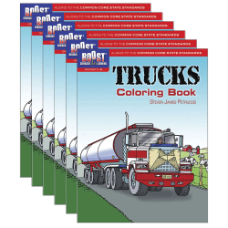 Dover Publications BOOST Coloring Books, Trucks, Pack Of 6 Books