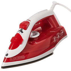 Black+Decker Black + Decker TrueGlide Premium Variable Compact Iron With Nonstick Plate, Red