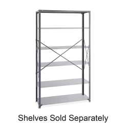 Safco® Industrial Steel Shelving Post Pack, Gray