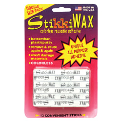 Stikkiworks Co. StikkiWAX® Adhesive, 6.69 Oz, 12 Sticks Per Pack, Set Of 6 Packs