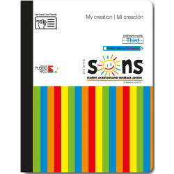 SONS System My Creation Notebooks, 9-3/4" x 7-1/2", 3rd, 200 Sheets Per Notebook, Multicolor,