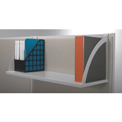 HON® Basyx Verse® Hanging Storage Shelf, 14 1/2"H x 48"W x 14"D, Light Gray