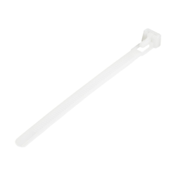 StarTech.com 100 Pack 5" Reusable Cable Ties - White Small Releasable Nylon/Plastic Zip Ties Resealable Adjustable Network Cable Wraps UL