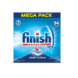 Finish Powerball Dishwasher Tabs, Fresh Scent, 59.2 Oz, Box Of 94 Tabs