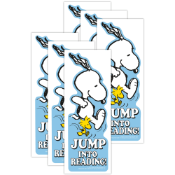 Eureka Bookmarks, 6"H x 2"W x 1/16"D, Peanuts, 36 Bookmarks Per Pack, Bundle Of 6 Packs