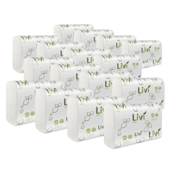 Livi VPG MultiFold Towel - 1 Ply - Multifold - 9.06" x 9.45" - White - Virgin Fiber, Paper - 250 Per Pack - 16 / Carton