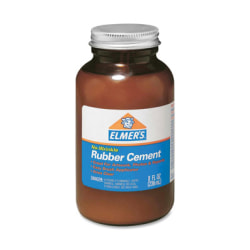 Elmer's® No-Wrinkle Rubber Cement, 8 Oz, Brown