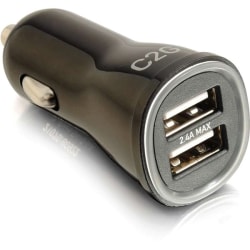C2G USB Car Charger - Power Adapter - Smart Car Charger - 12 V DC, 24 V DC Input - 5 V DC/2.40 A Output