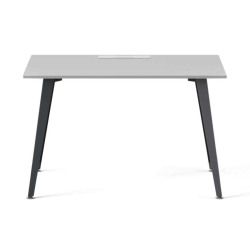Branch Furniture Office Desk, 48" x 24", Fog/Charcoal