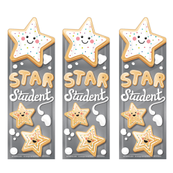 Eureka Bookmarks, 2" x 6", Star Cookies Sugar Cookie Scented, 24 Per Pack, Set Of 3 Packs