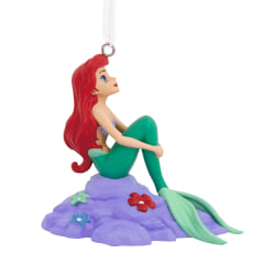 Hallmark Ariel on Rock Ornament, 3"H x 2"W x 3-1/4"D, Multicolor
